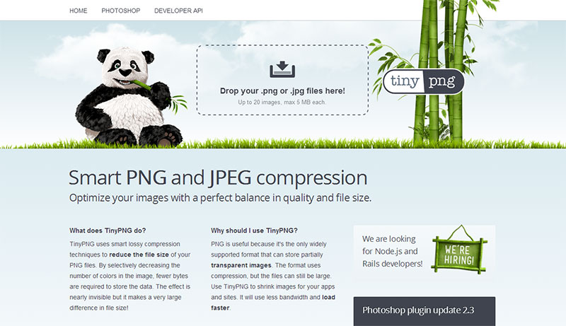 熊猫压缩（TinyPNG）在线图片压缩网站